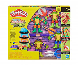 Hasbro G0556 - Детска играчка за моделиране Play Doh - Костенурките Нинджа: Cowabunga форми с пластелин
