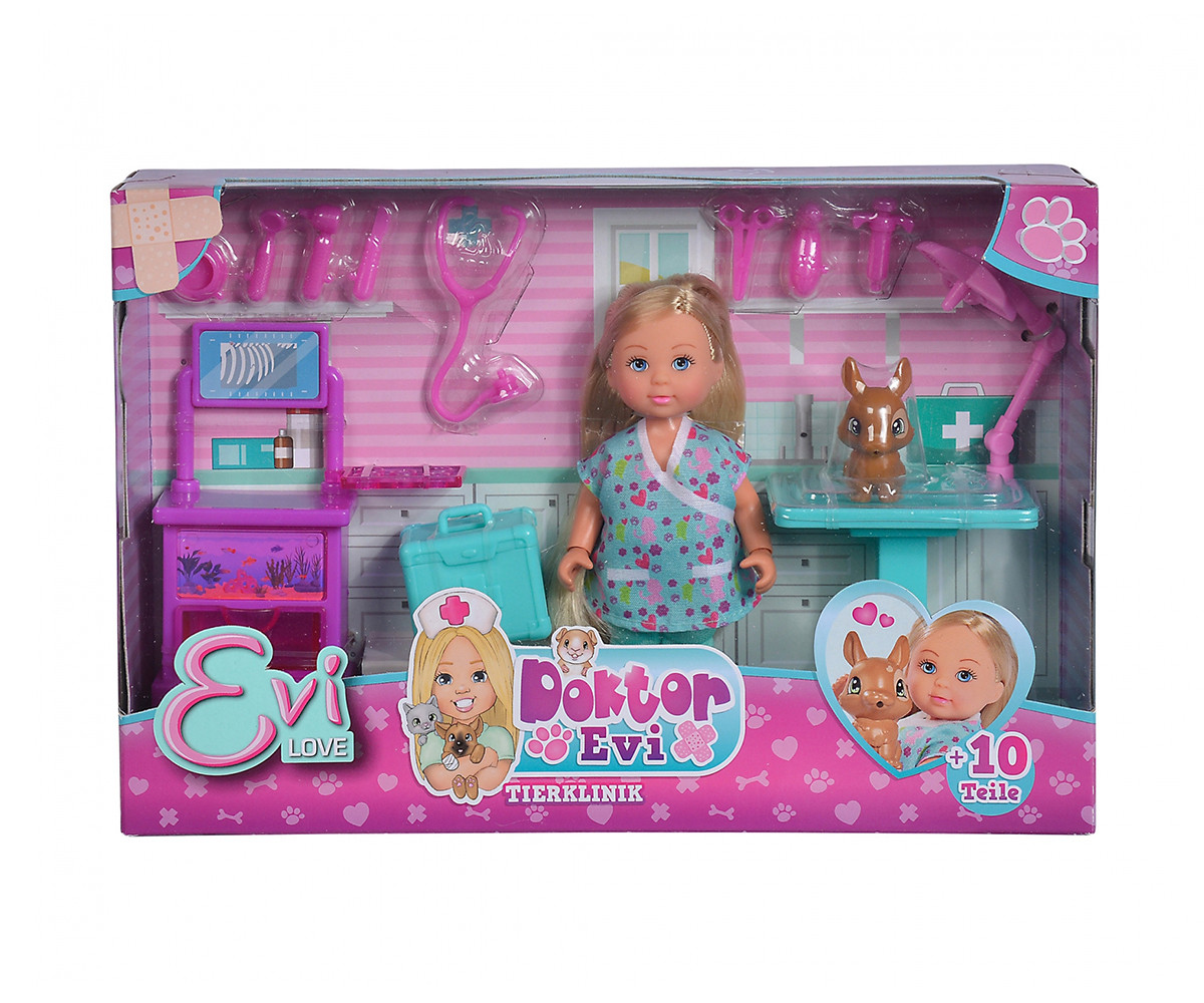 Кукла Evi Love, Simba Toys 105733486 - Еви във ветеринарна клиника