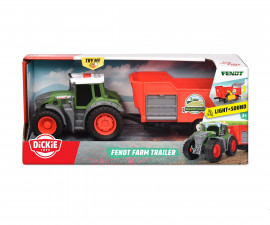 Детски игрален комплект Dickie - Трактор с ремарке Fendt 203734001