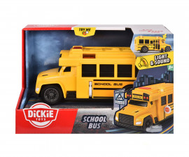 Детски игрален комплект Dickie - Училищен автобус, 15 см 203302017