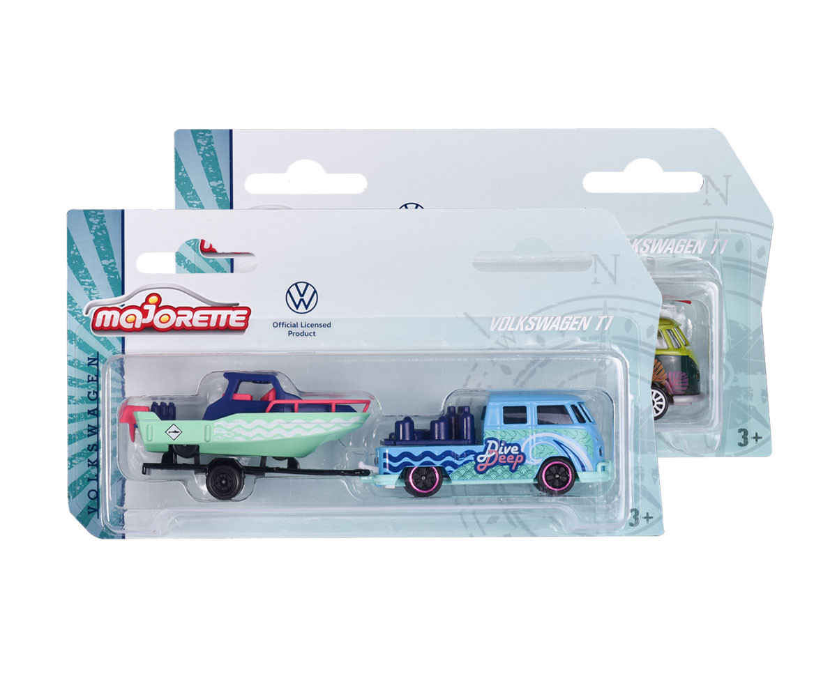 Детски игрален комплект Majorette - Коли VW The Originals Trailer, асортимент 212055007