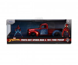 Детски комплект за игра Марвел кола Spiderman 1941 Ford Pick Up 1:32 Jada 14 см, с метална фигура Simba Toys 253223016