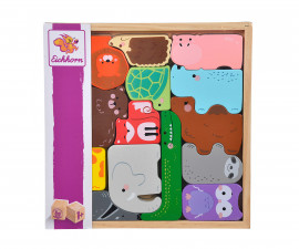 Игрален сет животни в дървена кутия Eichhorn, 15 части 100003772