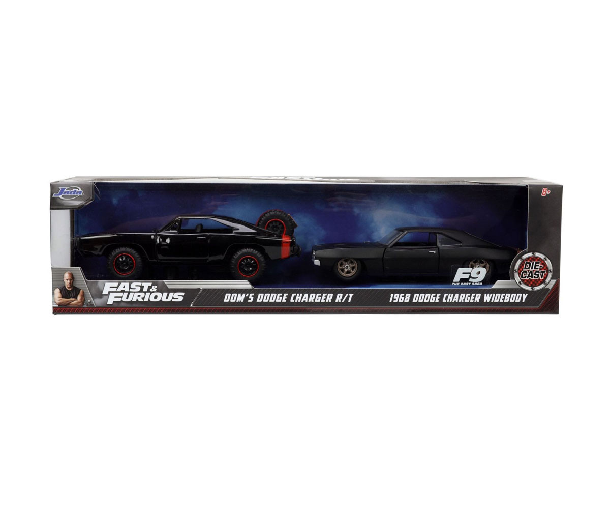 Pack De 2 Coches Fast & Furious 1/32 – Ford Mustang GT350 2016 Y Plymouth Road Runner 1970, Die-Cast Con Puertas Abiertas