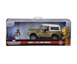 Simba Toys 253223018 - Jada Marvel Groot 1973 Ford Bronco 1:32 W/Figure