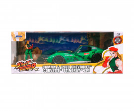 Simba Toys 9330837314R00 - Jada: Street Fighter 1969 Chevrolet 1:24 with Figure
