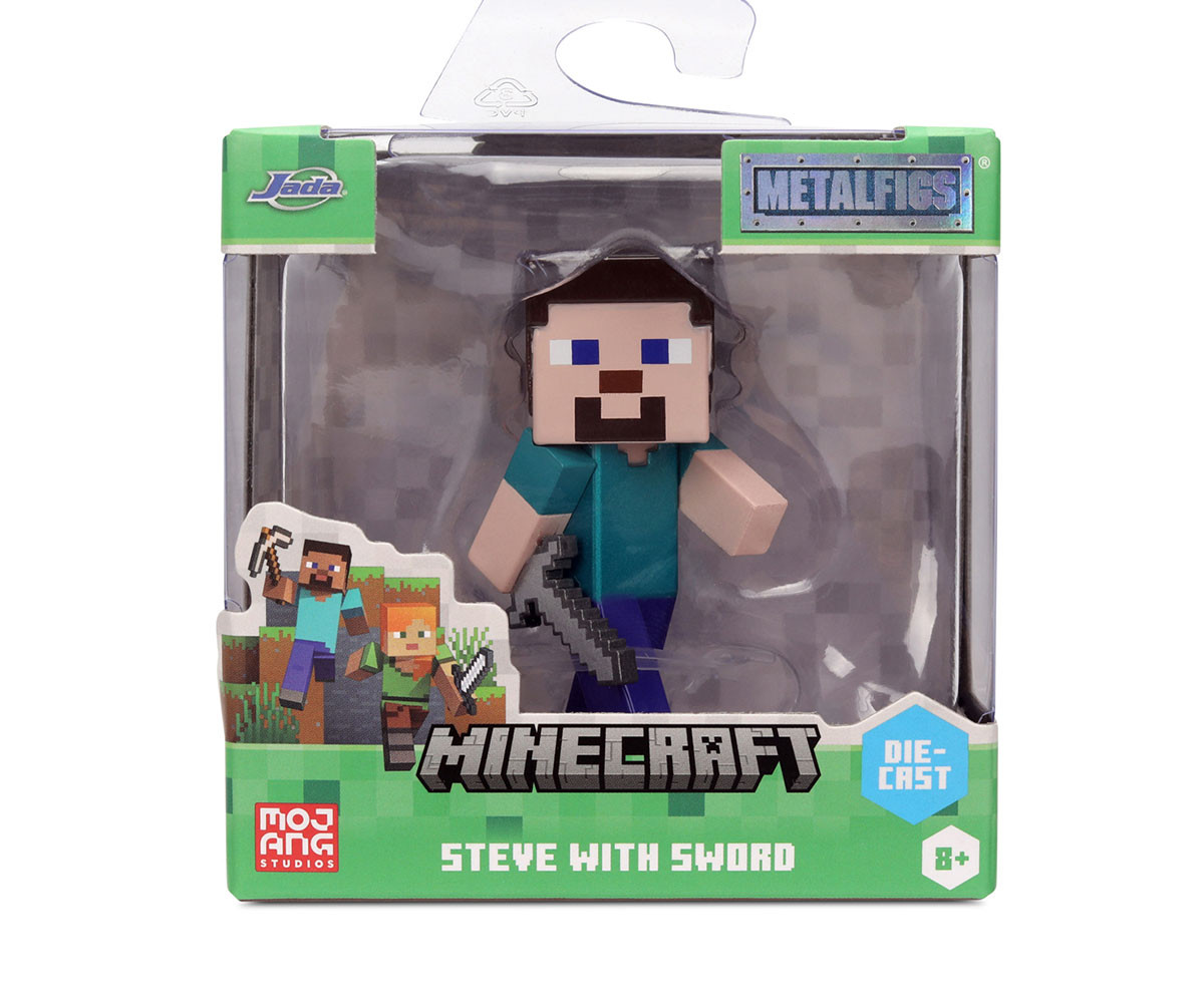 Steve Simba Детска играчка Jada - Minecraft: Фигурки 6,35 см, вълна 4, Steve with ...