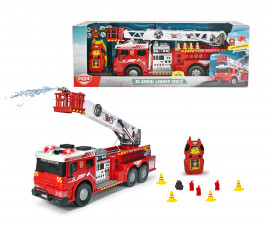 Радиоуправляема кола Dickie Toys 203719022038 - пожарен камион със стълба и струя за гасене на пожар