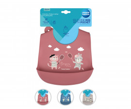 Canpol - Силиконов лигавник с джоб Bonjour Paris, асортимент 74/027