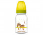 Бебешко пластмасово шише за мляко Canpol, 120 мл (BPA0%), жълто коте 59/100 thumb 2