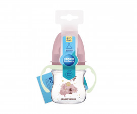 Бебешко пластмасово шише за мляко против колики Canpol Easy Start Sleepy Koala, 120 мл, розово 35/236_PIN
