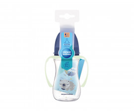 Бебешко пластмасово шише за мляко против колики Canpol Easy Start Sleepy Koala, 240 мл, синьо 35/237_BLU