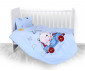 Бебешки спален комплект Lorelli Ранфорс, 3 части, мече с кола синьо 20800014601 thumb 2