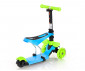 Сгъваща се тротинетка със светлини за деца до 20кг Lorelli Smart, Blue&Green 10390020020 thumb 3