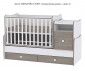 Трансформиращо се бебешко легло Lorelli Trend Plus New, цвят бяло/светъл дъб, 70/160 см 10150400036A thumb 2