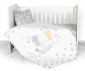 Бебешки спален комплект Lorelli Ранфорс, 3 части, сиво слонче звезди 20800014701 thumb 2