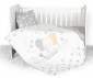 Бебешки спален комплект Lorelli Ранфорс, 4 части, сиво слонче звезди 20800024701 thumb 2