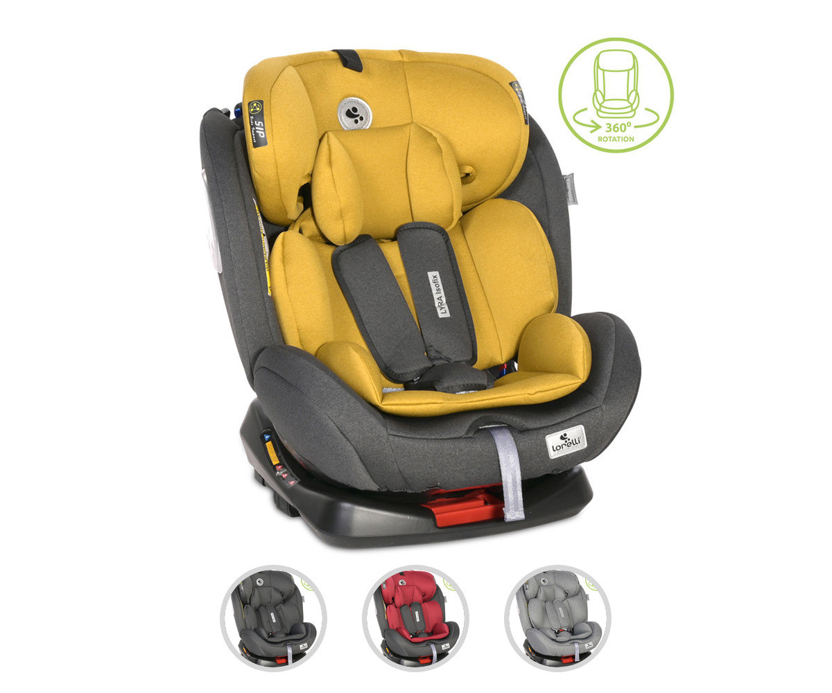 Столче за кола за новородено бебе с тегло до 36кг. с въртяща се функция Lorelli Lyra Isofix, асортимент 1007145