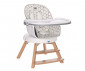 Детско столче за хранене с въртяща се седалка Lorelli Napoli, Grey Hexagons 10100472132 thumb 3