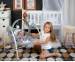 Електрическа бебешка люлка за новородено до 9кг Lorelli Portofino, Cool Grey Stars 10090062147 thumb 4