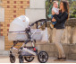 Комбинирана бебешка количка с обръщаща се седалка за деца до 15кг Lorelli Lora Set, Cool Grey Elephants 10021282123 thumb 12