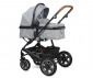 Комбинирана бебешка количка с обръщаща се седалка за деца до 15кг Lorelli Lora Set, Cool Grey Elephants 10021282123 thumb 2