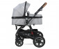 Комбинирана бебешка количка с обръщаща се седалка за деца до 15кг Lorelli Lora Set, Cool Grey Elephants 10021282123 thumb 3