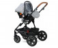 Комбинирана бебешка количка с обръщаща се седалка за деца до 15кг Lorelli Lora Set, Cool Grey Elephants 10021282123 thumb 7