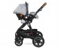 Комбинирана бебешка количка с обръщаща се седалка за деца до 15кг Lorelli Lora Set, Cool Grey Elephants 10021282123 thumb 8