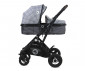 Комбинирана бебешка количка с обръщаща се седалка за деца до 22кг Lorelli Sena Set, Grey Squared 10021612100 thumb 3