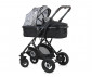Комбинирана бебешка количка с обръщаща се седалка за деца до 22кг Lorelli Sena Set, Grey Marble 10021612113 thumb 2