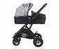 Комбинирана бебешка количка с обръщаща се седалка за деца до 22кг Lorelli Sena Set, Grey Marble 10021612113 thumb 3