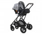 Комбинирана бебешка количка с обръщаща се седалка за деца до 22кг Lorelli Sena Set, Grey Marble 10021612113 thumb 7