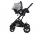 Комбинирана бебешка количка с обръщаща се седалка за деца до 22кг Lorelli Sena Set, Grey Marble 10021612113 thumb 9