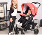 Комбинирана бебешка количка с обръщаща се седалка за деца до 22кг Lorelli Daisy Basic Set, Black Silver Blue 10021642124 thumb 8