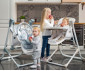 Сгъваемо столче за хранене с функция люлка на дете до 15кг Lorelli Ventura 2в1, Frosty Green Stars 10100302146 thumb 19
