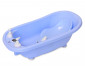 Детска вана за къпане на бебе с функция оттичане, стойка, термометър и подложка Lorelli, синя 10130820004 thumb 2