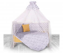 Спален комплект за детско легло Lorelli Джой, Облаци сиво 20801124901