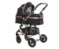 Комбинирана бебешка количка с обръщаща се седалка за деца до 15кг Lorelli Alba Premium Set, Lux Black 10021472186R thumb 2