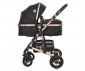 Комбинирана бебешка количка с обръщаща се седалка за деца до 15кг Lorelli Alba Premium Set, Lux Black 10021472186R thumb 3