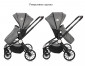 Комбинирана бебешка количка с обръщаща се седалка за деца до 15кг с включена чанта Lorelli Ramona, Steel grey 10021682184R thumb 14