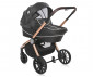 Комбинирана бебешка количка с обръщаща се седалка за деца до 15кг с включена чанта Lorelli Ramona, Luxe black 10021682186R thumb 2