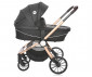 Комбинирана бебешка количка с обръщаща се седалка за деца до 15кг с включена чанта Lorelli Ramona, Luxe black 10021682186R thumb 3
