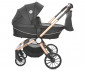 Комбинирана бебешка количка с обръщаща се седалка за деца до 15кг с включена чанта Lorelli Ramona, Luxe black 10021682186R thumb 4