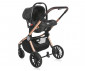 Комбинирана бебешка количка с обръщаща се седалка за деца до 15кг с включена чанта Lorelli Ramona, Luxe black 10021682186R thumb 9