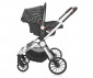 Комбинирана бебешка количка с обръщаща се седалка за деца до 15кг с включена чанта Lorelli Ramona, Silver stripe 10021682208 thumb 10