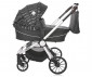 Комбинирана бебешка количка с обръщаща се седалка за деца до 15кг с включена чанта Lorelli Ramona, Silver stripe 10021682208 thumb 4