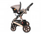 Комбинирана бебешка количка с обръщаща се седалка за деца до 15кг с включена чанта Lorelli Lora Set, Pearl beige 10021282182D thumb 9