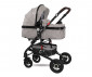 Комбинирана бебешка количка с обръщаща се седалка за деца до 15кг Lorelli Alba Premium Set, Steel Grey 10021472184D thumb 2