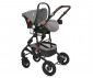 Комбинирана бебешка количка с обръщаща се седалка за деца до 15кг Lorelli Alba Premium Set, Steel Grey 10021472184D thumb 9